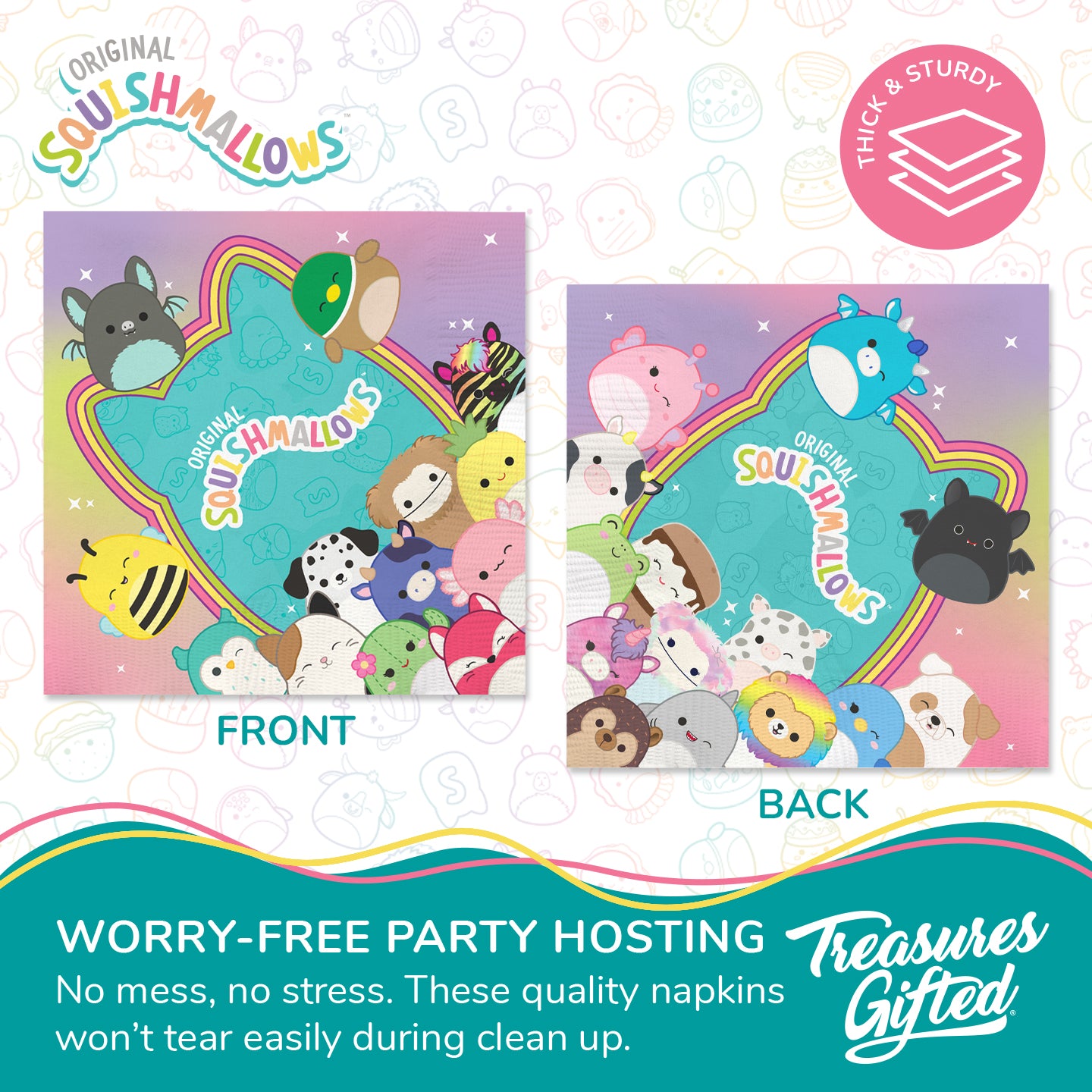 Squishmallows Napkins - Squishmallows Party Decorations