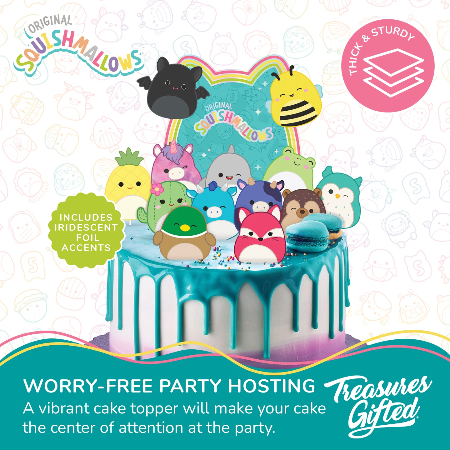 Squishmallows Cake Topper - Squishmallows Party Decorations
