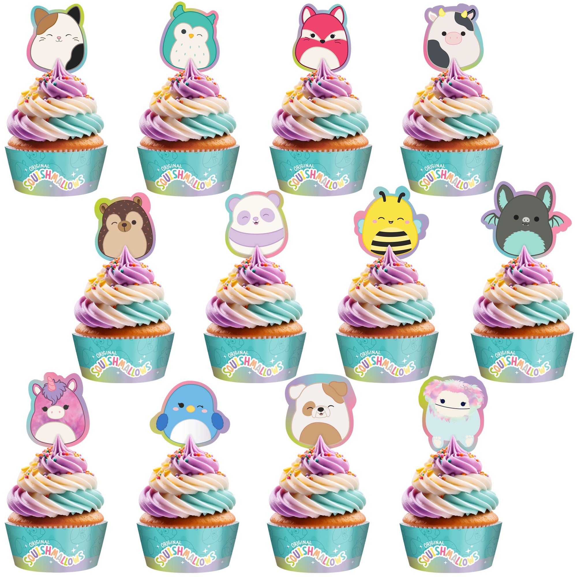 Squishmallows Cupcake Toppers & Squishmallows Cupcake Wrappers
