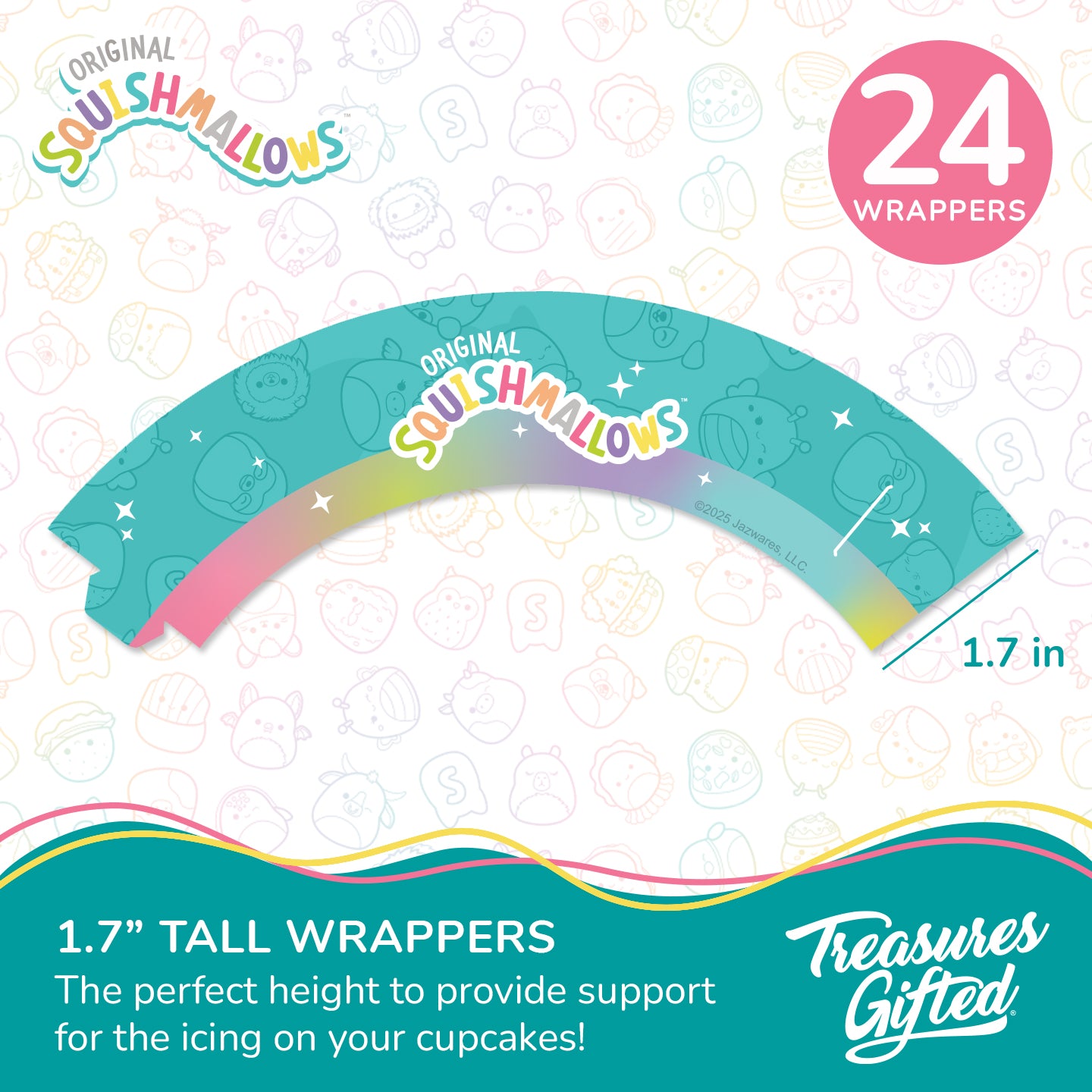 Squishmallows Cupcake Toppers & Squishmallows Cupcake Wrappers