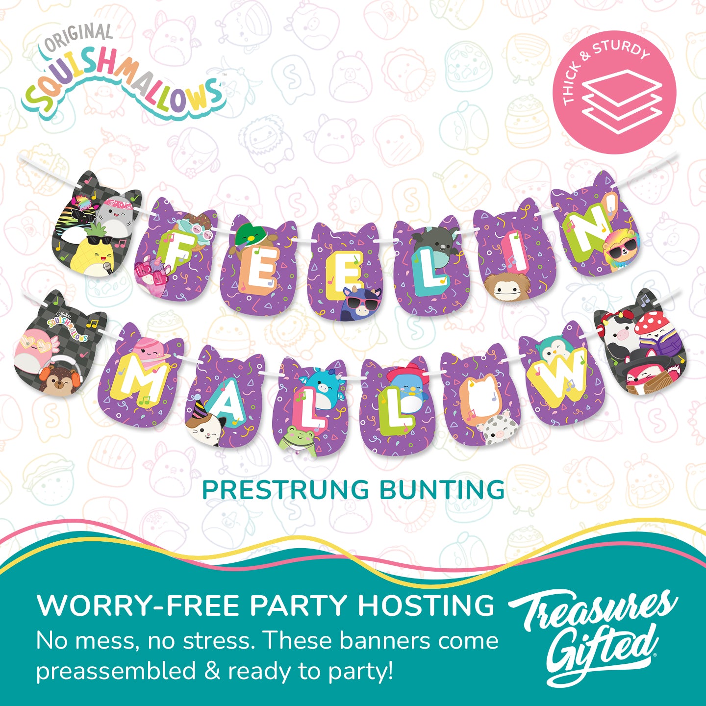 Club Squishmallows Banner - Club Squishmallows Party Decorations