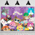Club Squishmallows Backdrop - Club Squishmallows Party Decorations