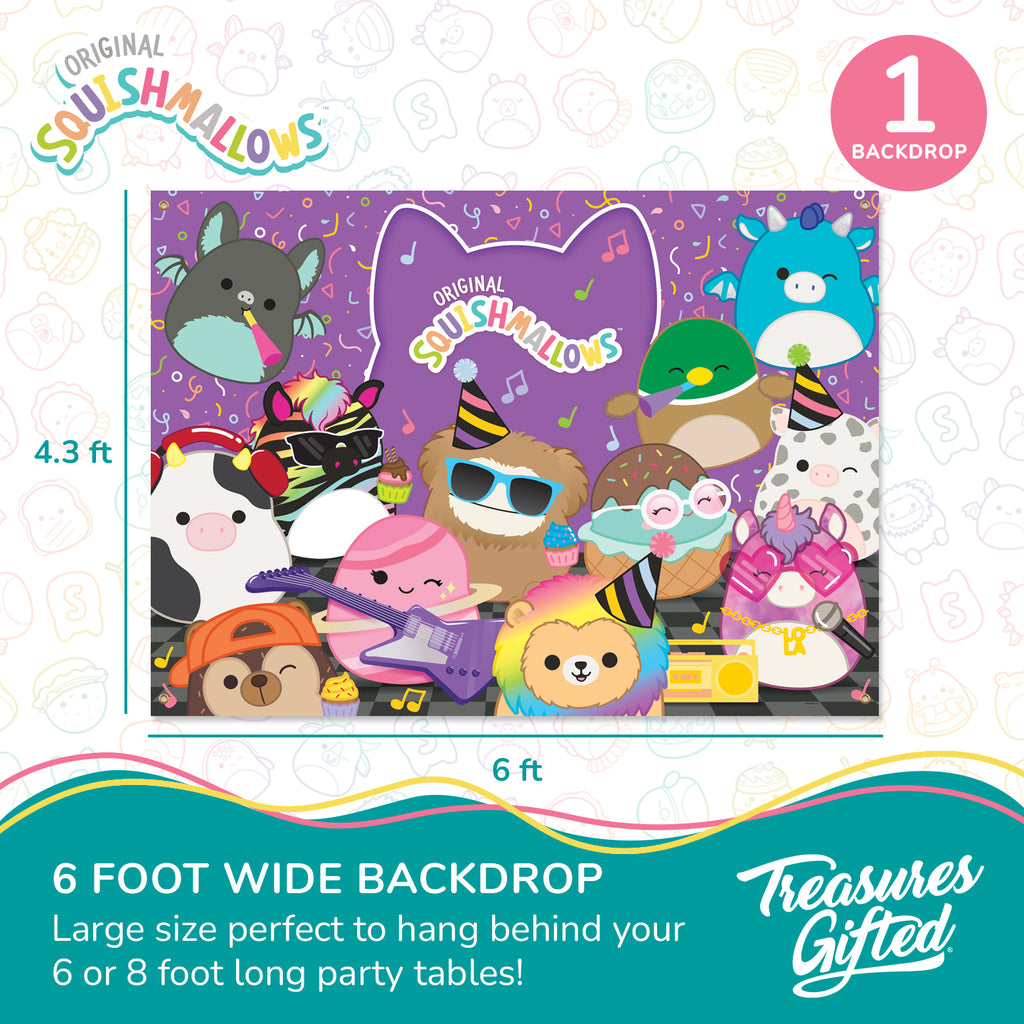 Club Squishmallows Backdrop - Club Squishmallows Party Decorations