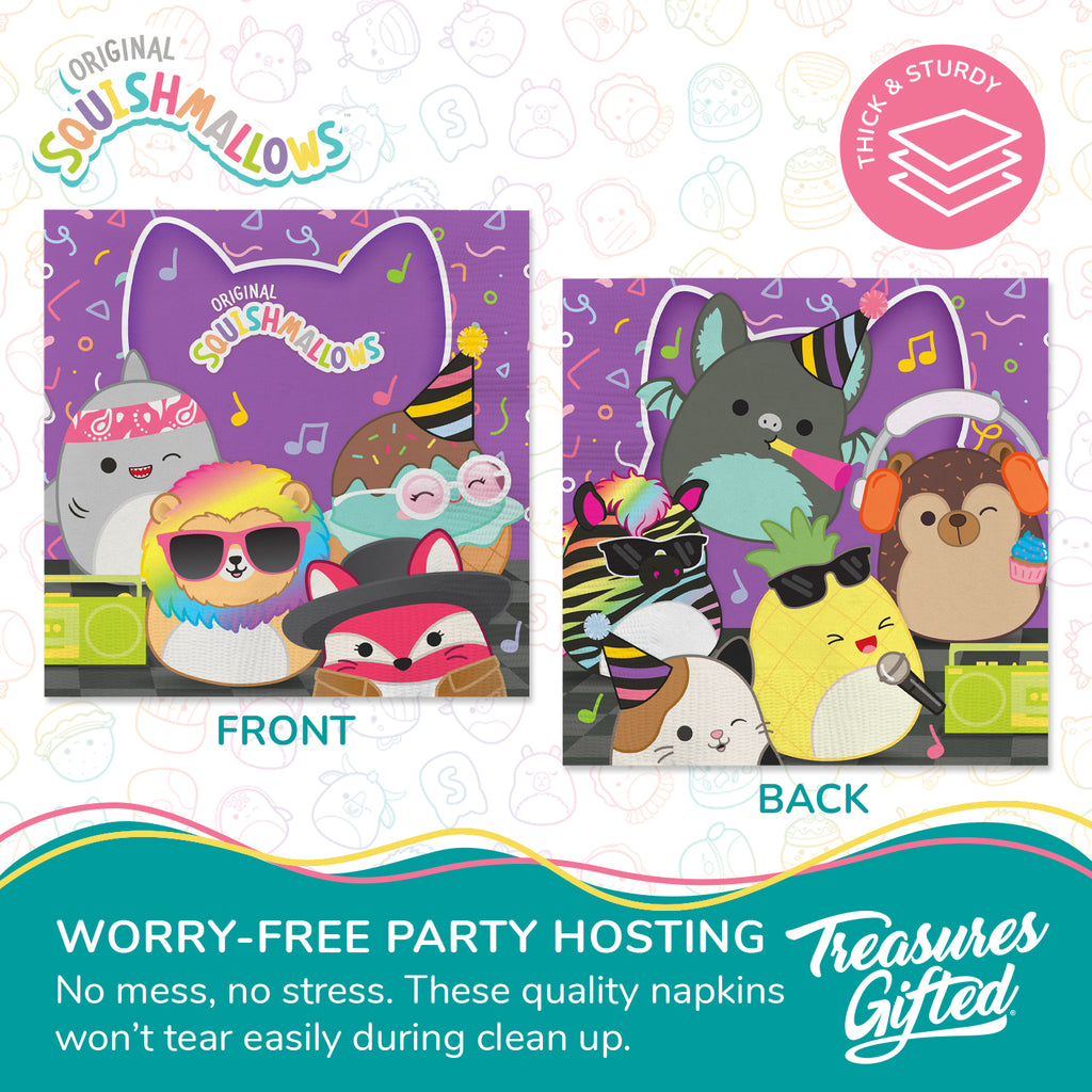 Club Squishmallows Napkins - Club Squishmallows Party Decorations