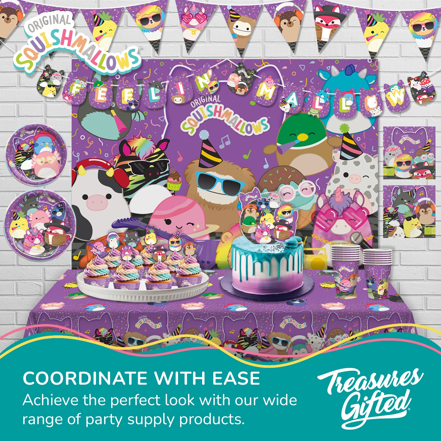 Club Squishmallows Napkins - Club Squishmallows Party Decorations
