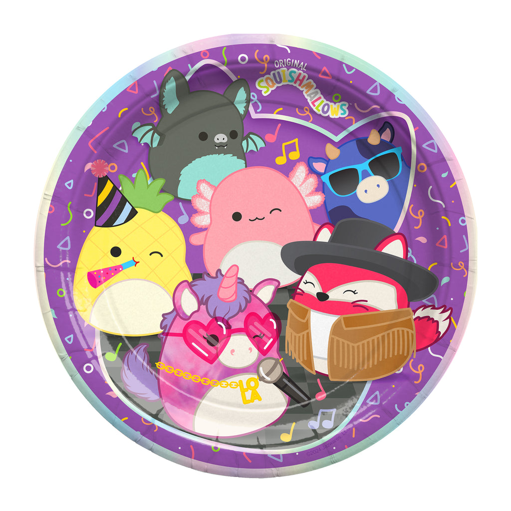 Club Squishmallows Plates 9in - Club Squishmallows Party Decorations