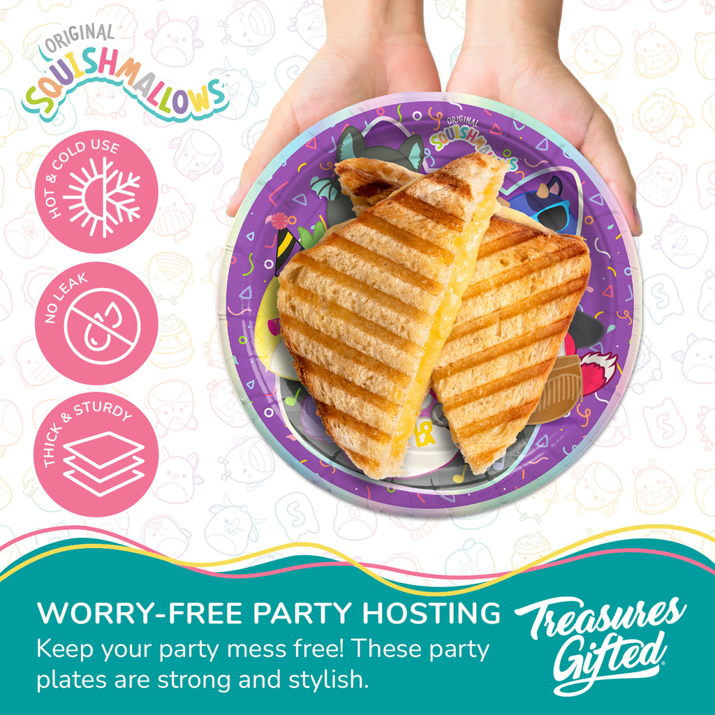 Club Squishmallows Plates 9in - Club Squishmallows Party Decorations