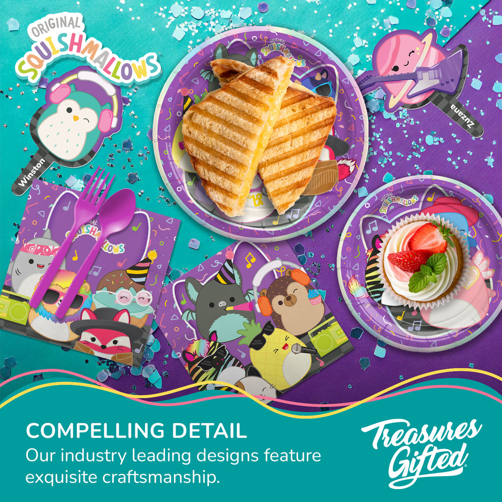 Club Squishmallows Plates 9in - Club Squishmallows Party Decorations