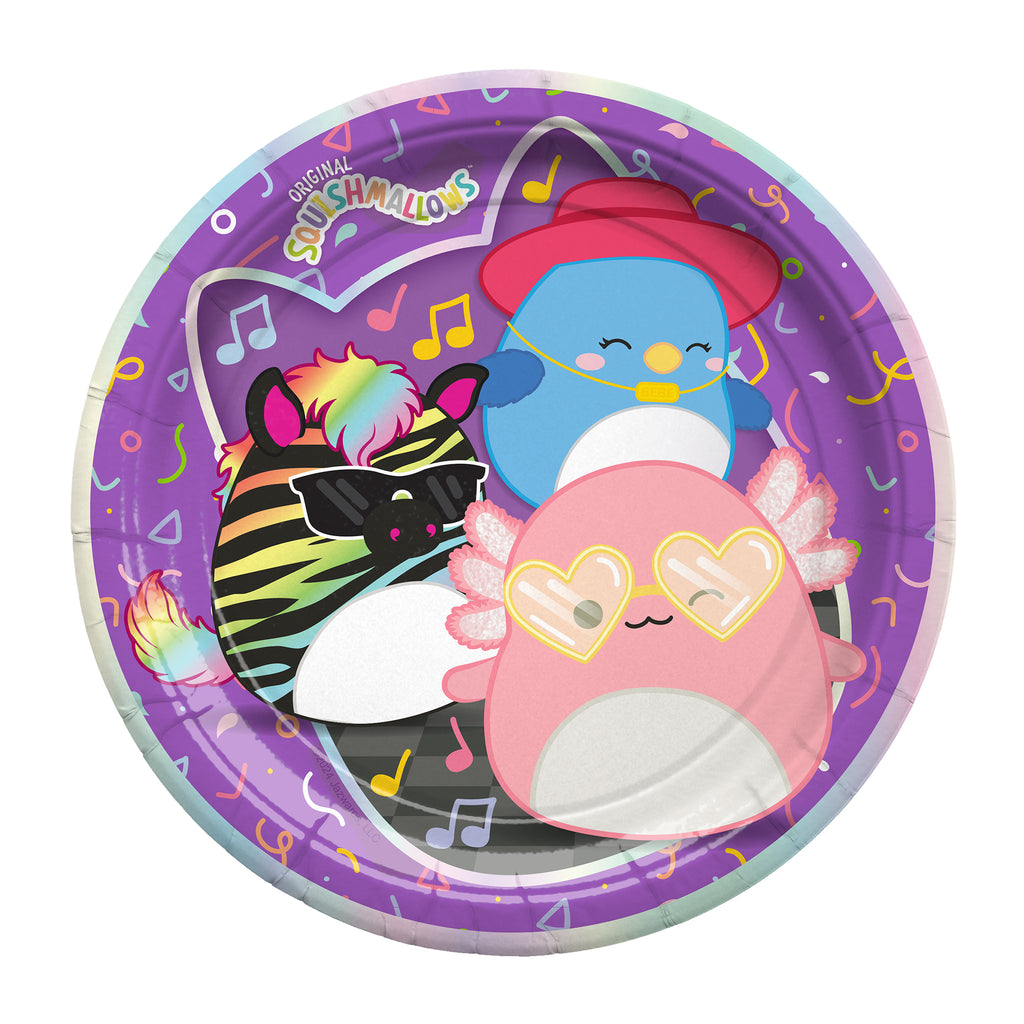 Club Squishmallows Plates 7in - Club Squishmallows Party Decorations
