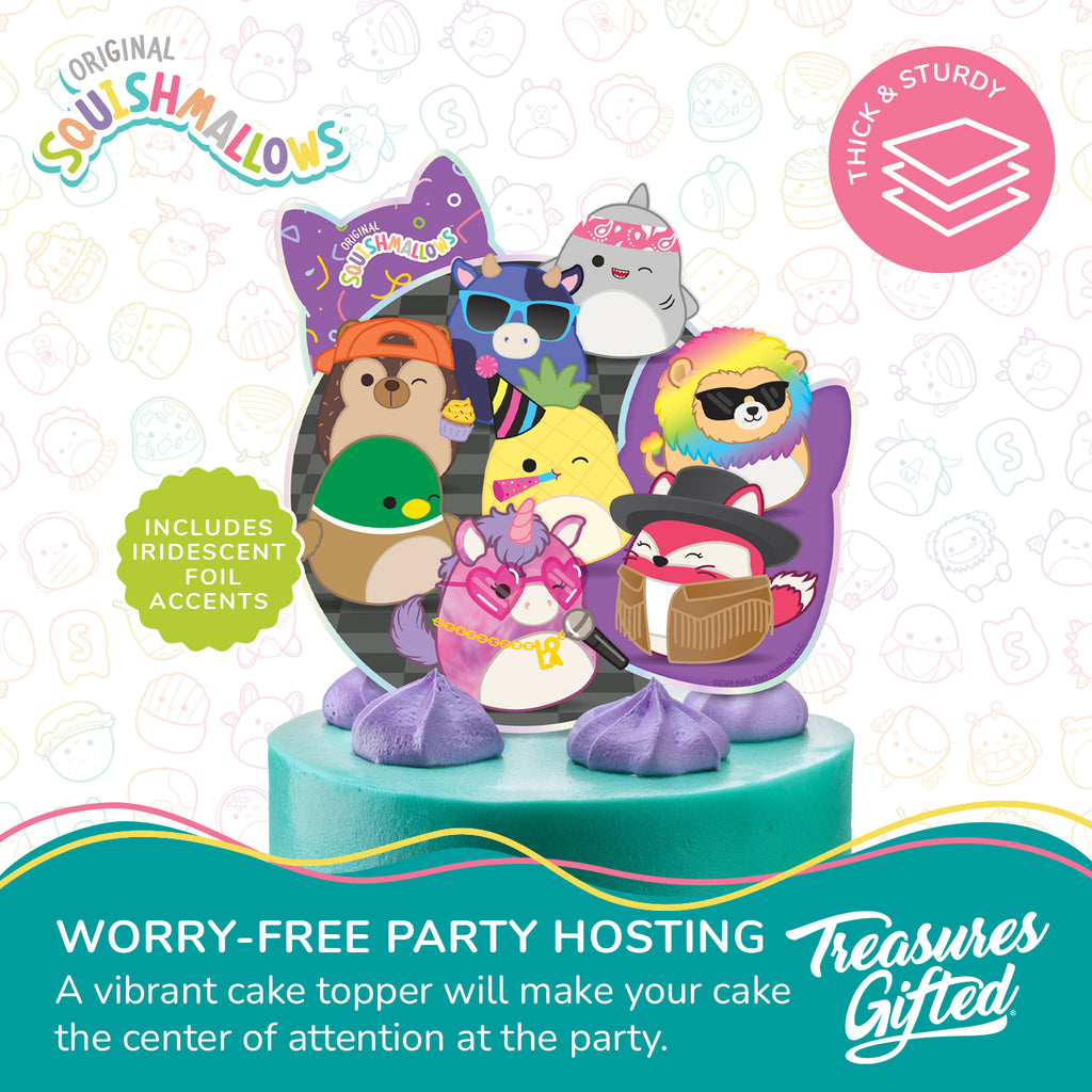 Club Squishmallows Cake Topper - Club Squishmallows Party Decorations