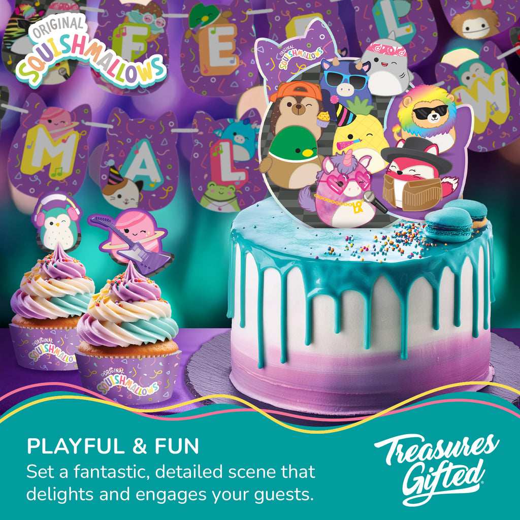 Club Squishmallows Cake Topper - Club Squishmallows Party Decorations