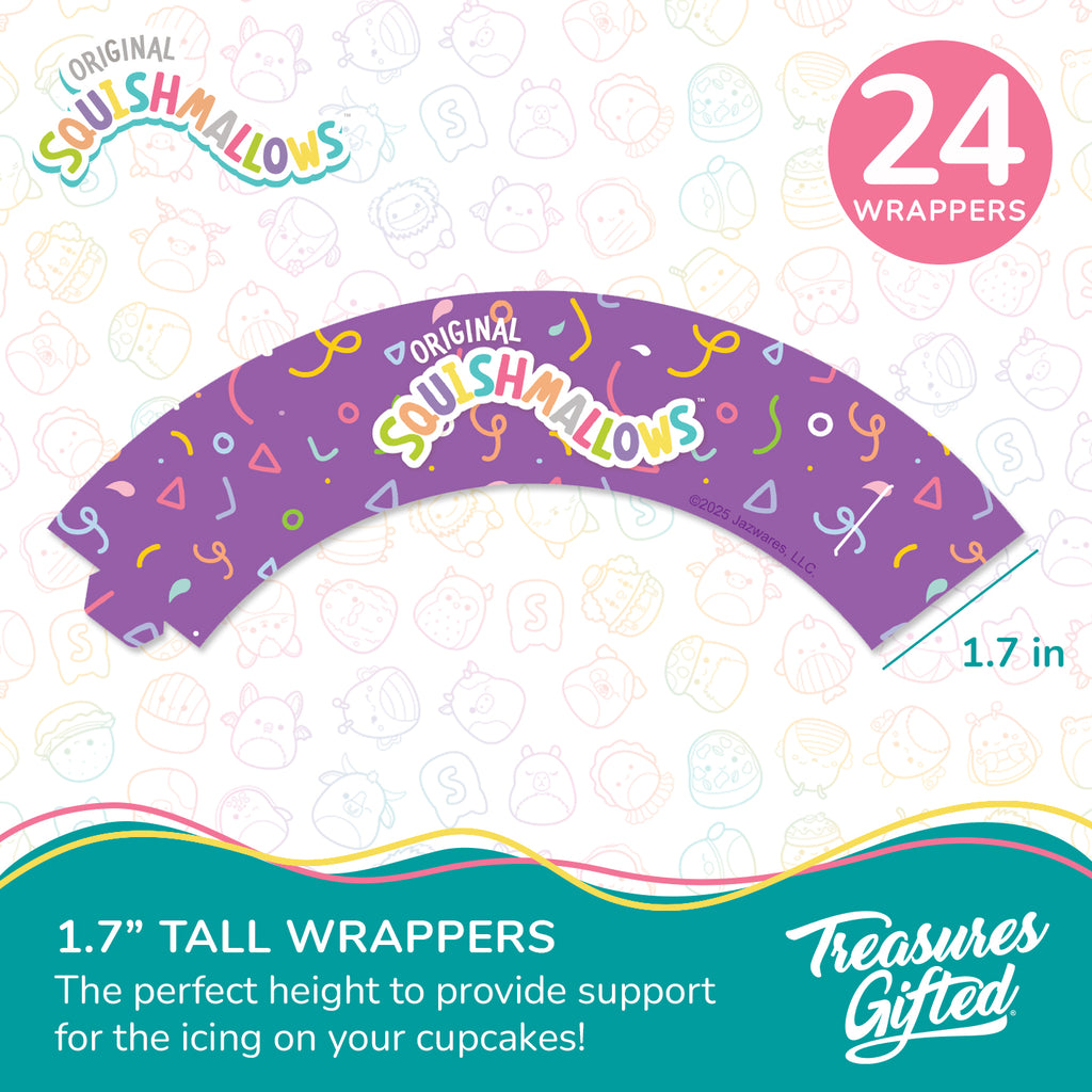 Club Squishmallows Cupcake Toppers & Club Squishmallows Cupcake Wrappers