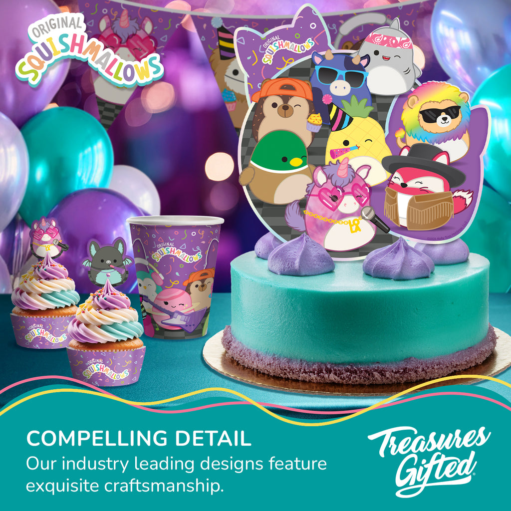 Club Squishmallows Cupcake Toppers & Club Squishmallows Cupcake Wrappers