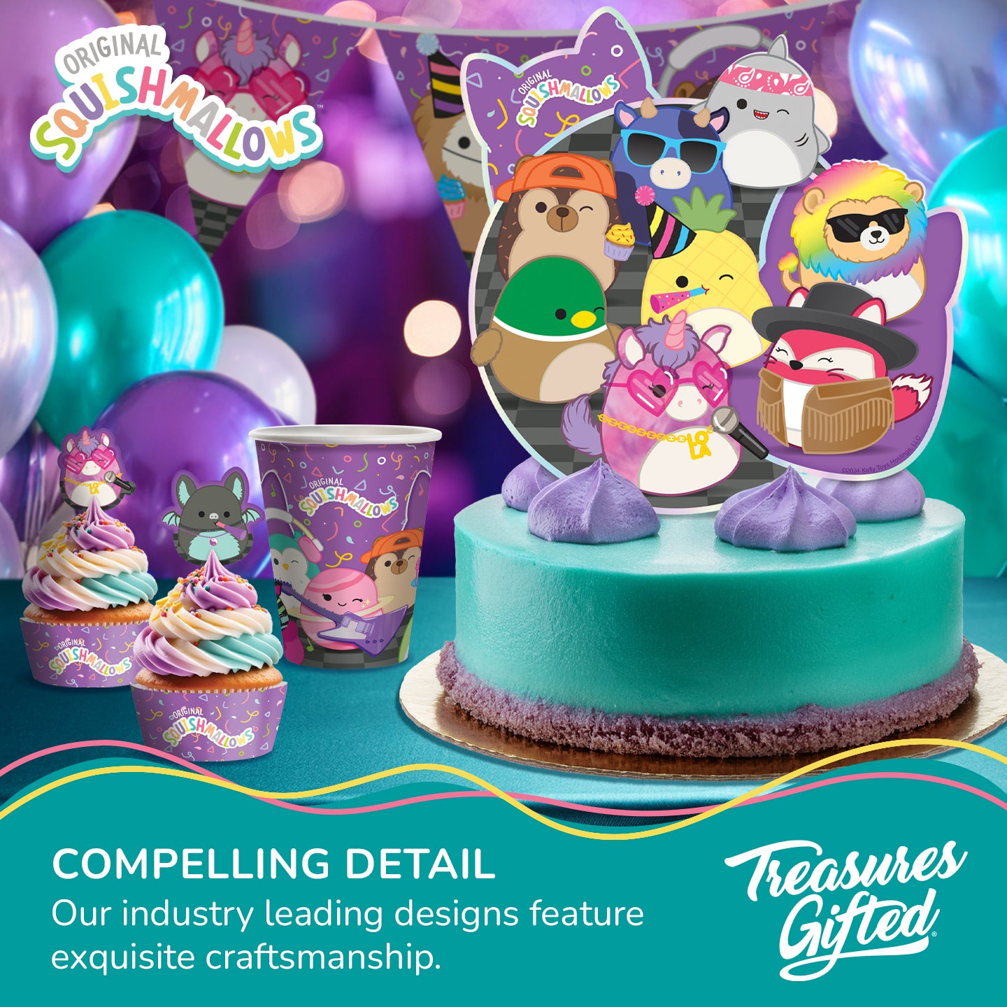 Club Squishmallows Cupcake Toppers & Club Squishmallows Cupcake Wrappers