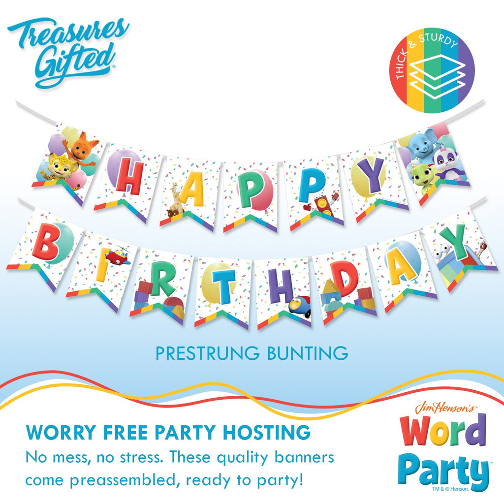 Word Party Banner - Word Party Birthday Supplies