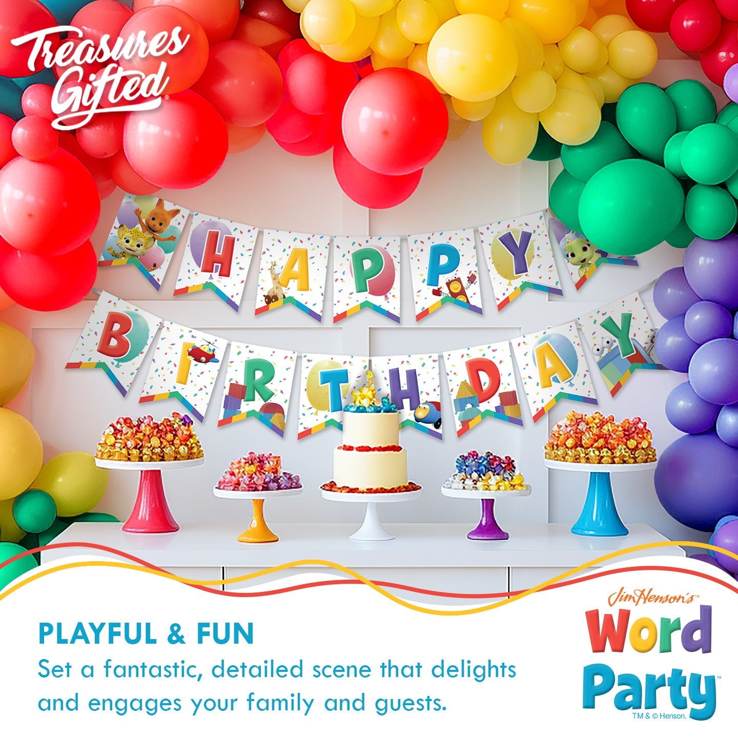 Word Party Banner - Word Party Birthday Supplies