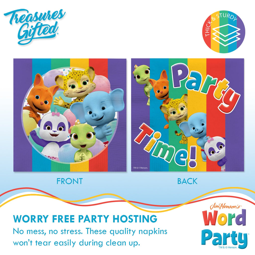 Word Party Napkins - Word Party Birthday Supplies