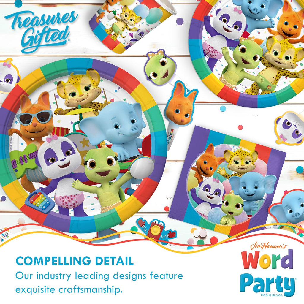 Word Party Plates 9in - Word Party Birthday Supplies