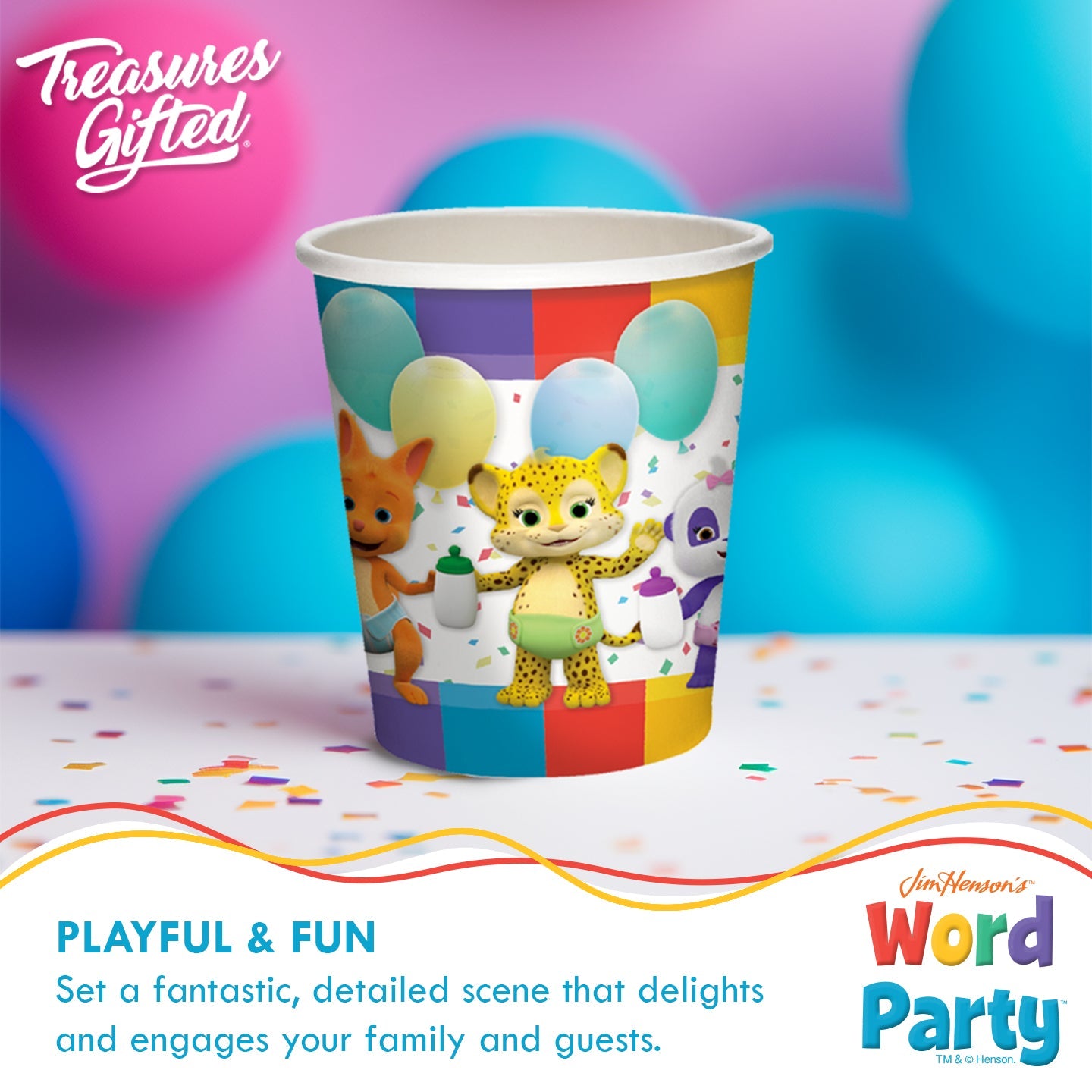 Word Party Cups - Word Party Birthday Supplies
