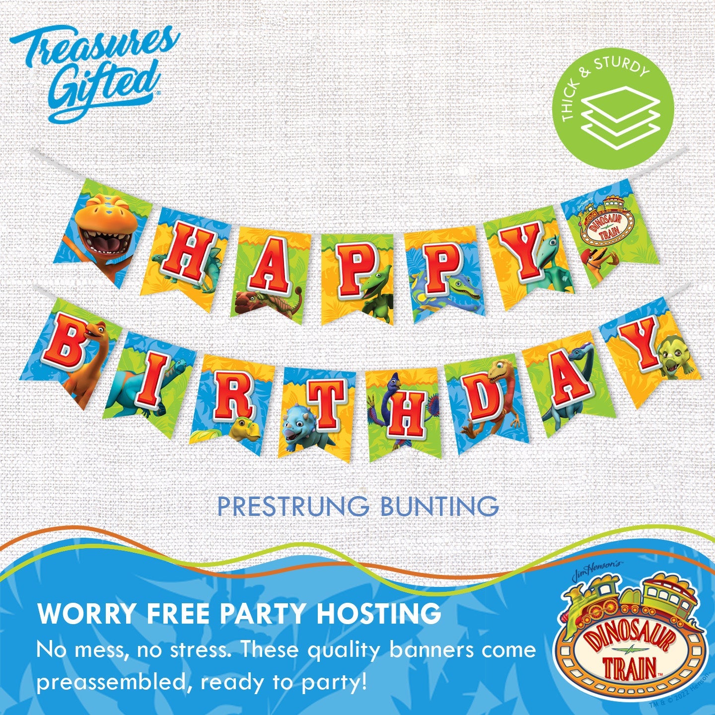 Dinosaur Train Birthday Banner - Dinosaur Train Party Supplies