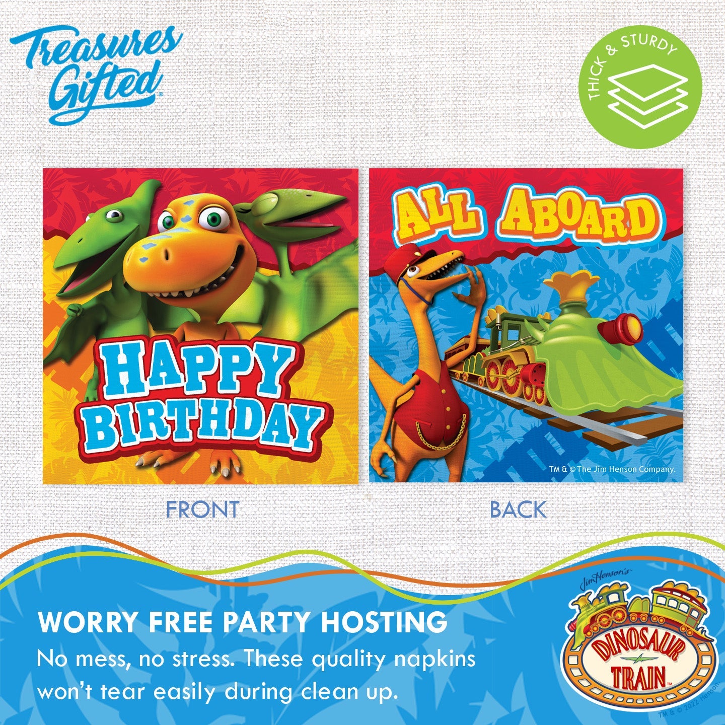 Dinosaur Train Napkins - Dinosaur Train Party Supplies