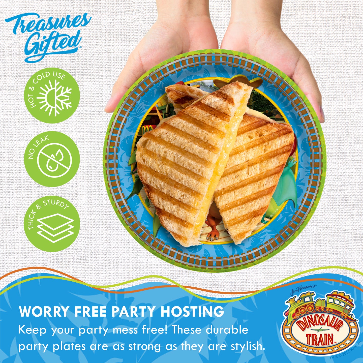 Dinosaur Train Plates 9in - Dinosaur Train Party Supplies