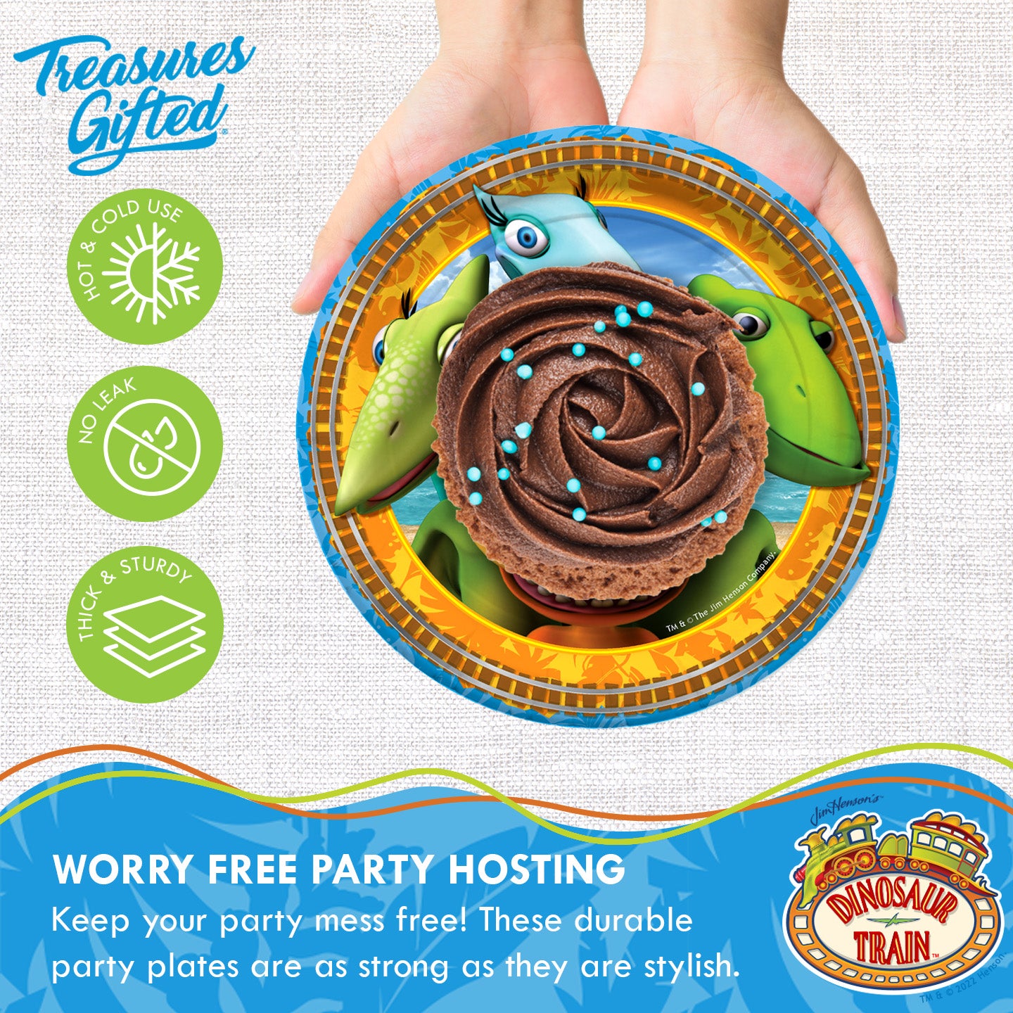 Dinosaur Train Plates 7in - Dinosaur Train Party Supplies