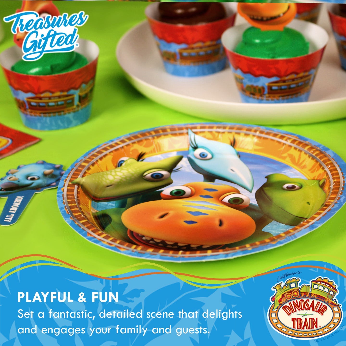 Dinosaur Train Plates 7in - Dinosaur Train Party Supplies
