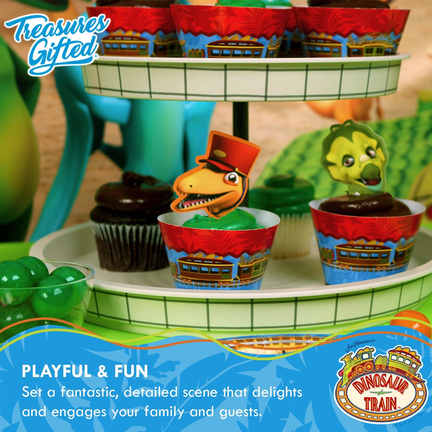 Dinosaur Train Cupcake Toppers & Dinosaur Train Cupcake Wrappers
