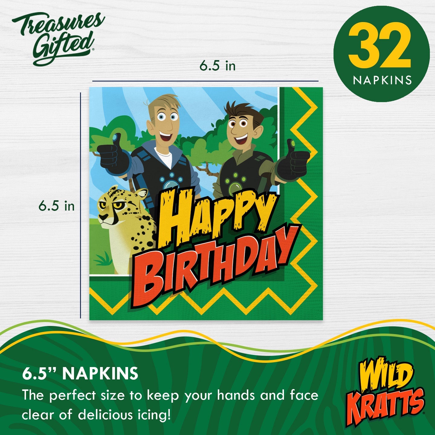Wild Kratts Birthday Party Supplies Tableware Starter Set for 24 Guests
