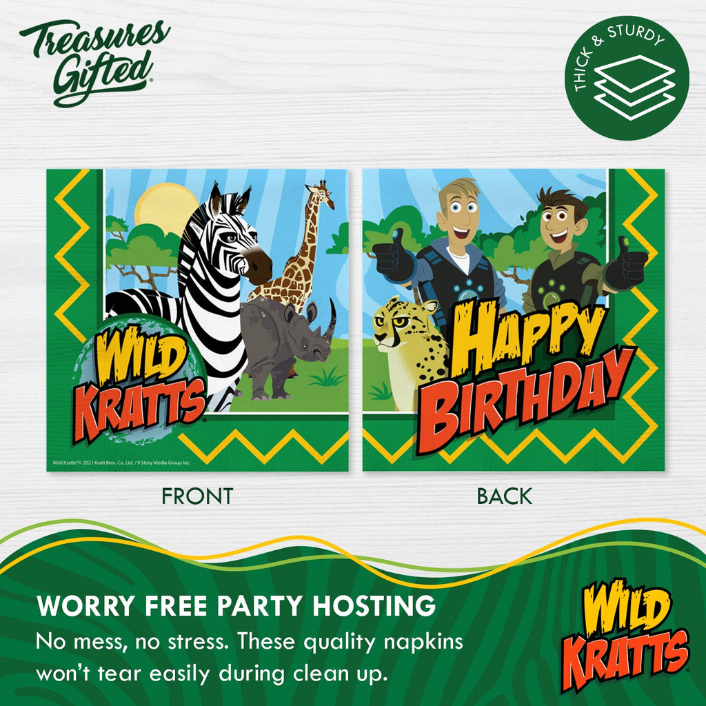 Wild Kratts Birthday Party Supplies Tableware Starter Set for 24 Guests