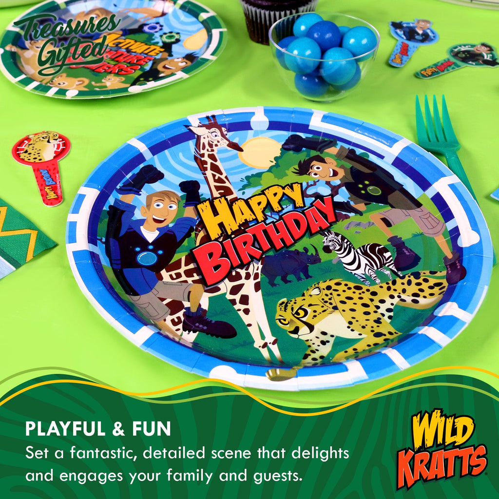 Wild Kratts Birthday Party Supplies Tableware Starter Set for 24 Guests