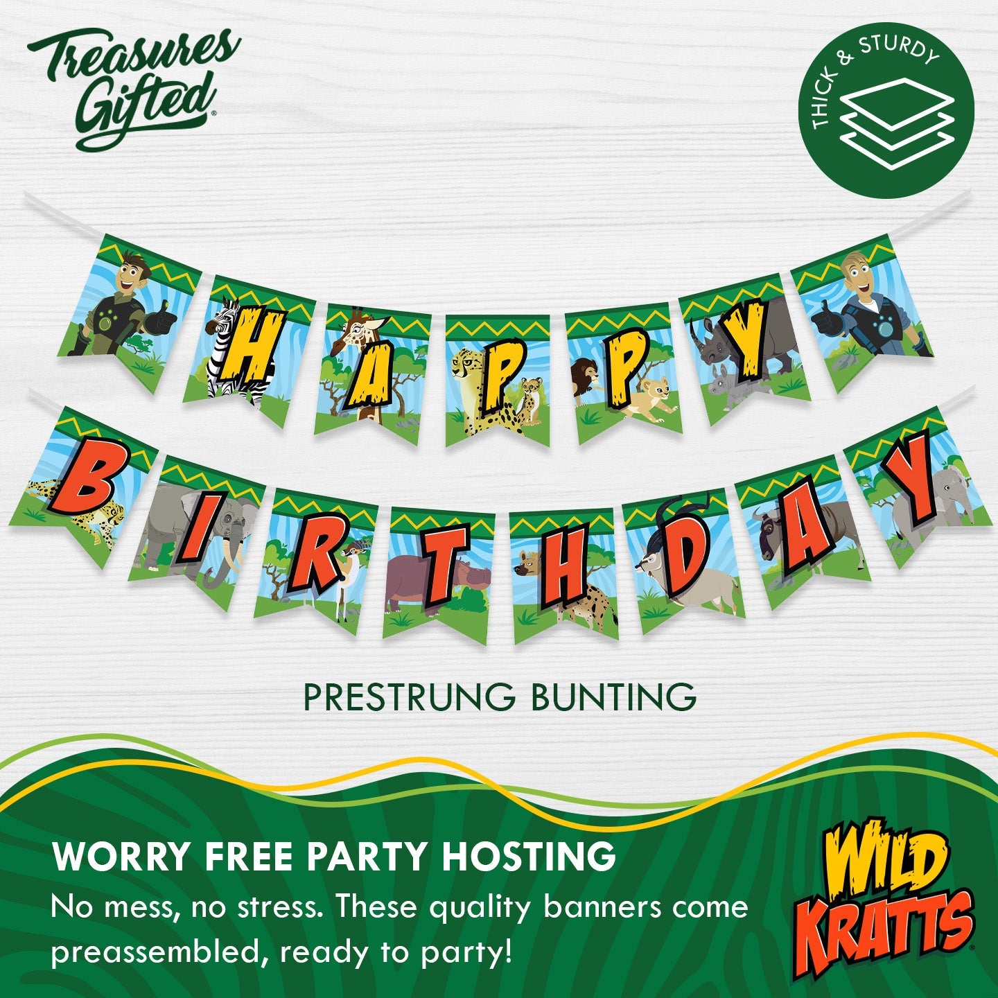 Wild Kratts Birthday Banner - Wild Kratts Party Supplies