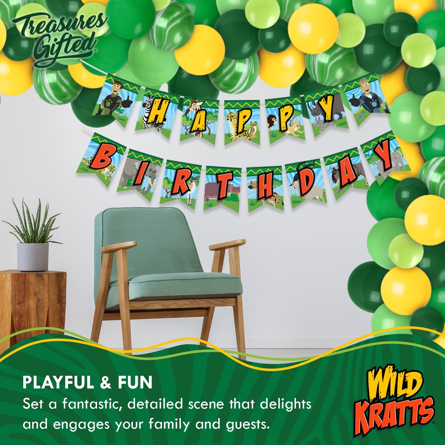 Wild Kratts Birthday Banner - Wild Kratts Party Supplies