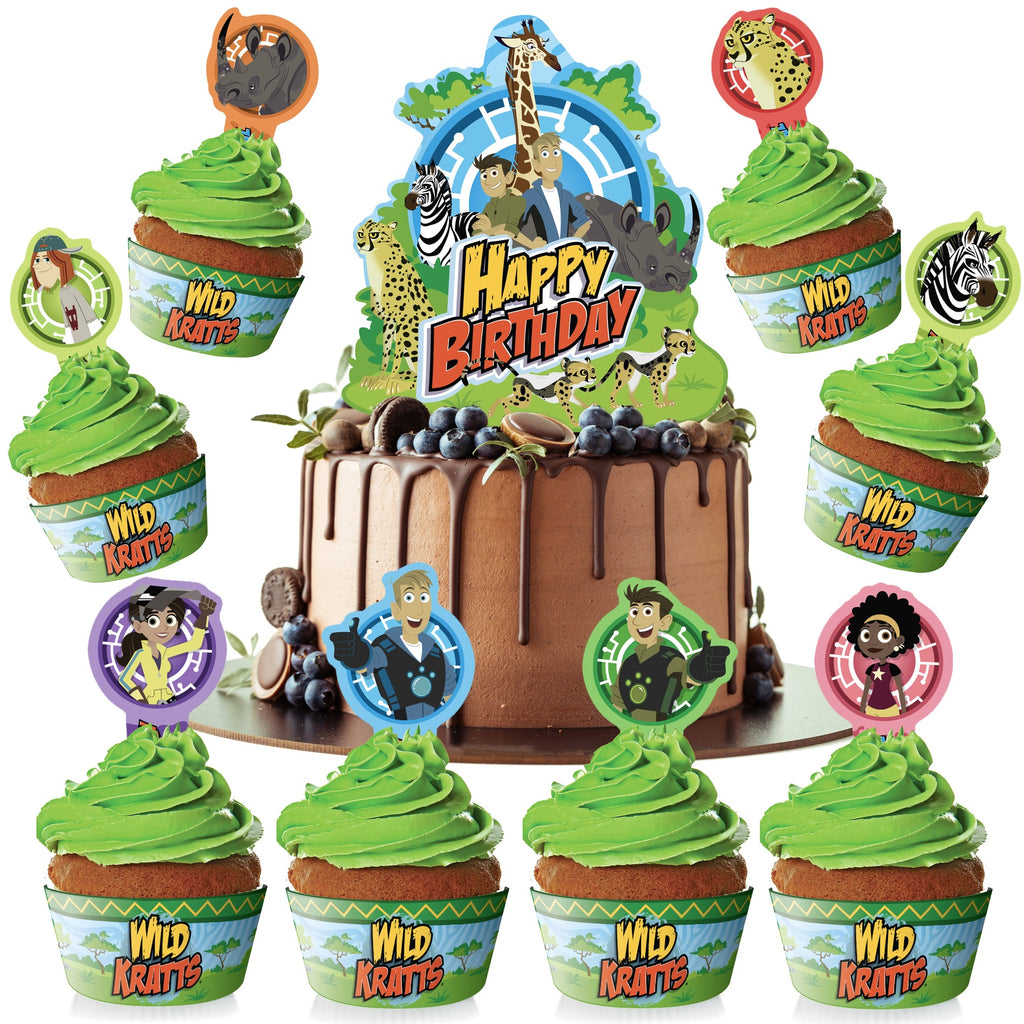 Wild Kratts Cake Topper & Wild Kratts Cupcake Toppers Kit