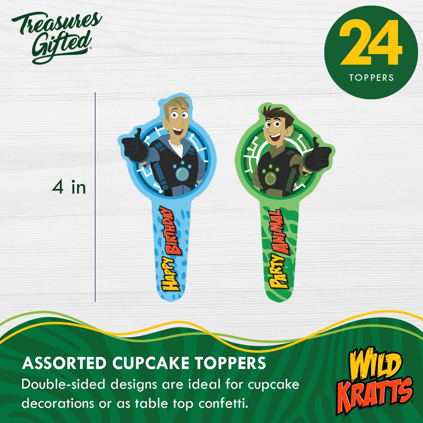 Wild Kratts Cake Topper & Wild Kratts Cupcake Toppers Kit