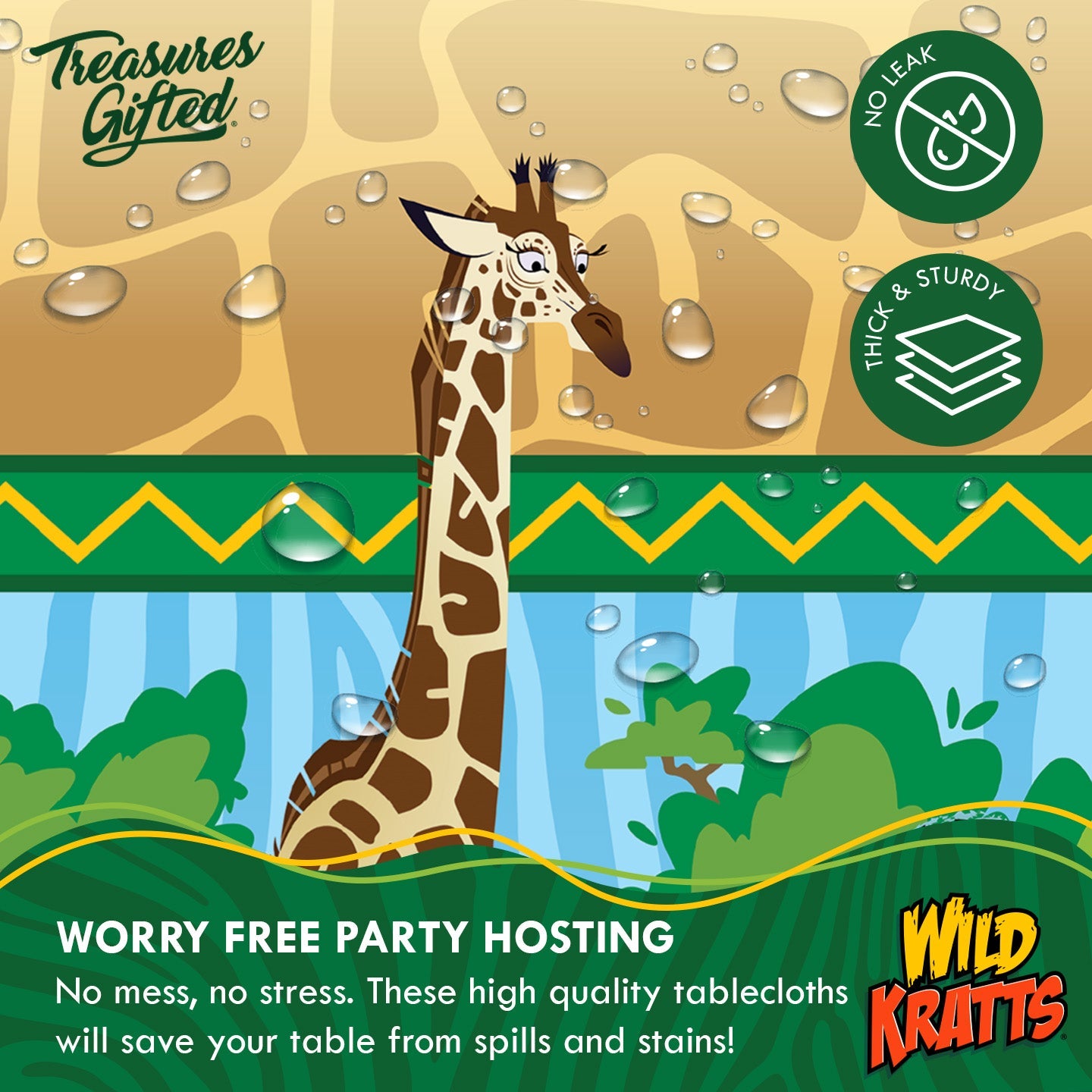 Wild Kratts Tablecloth - Wild Kratts Party Supplies