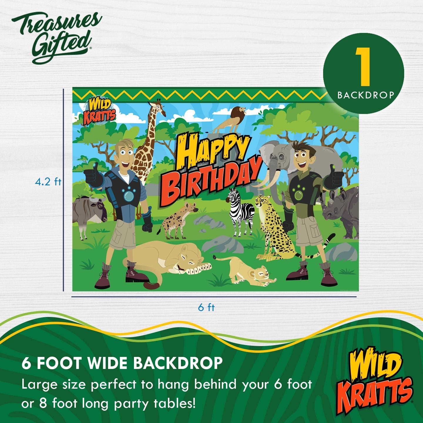 Wild Kratts Backdrop - Wild Kratts Party Supplies