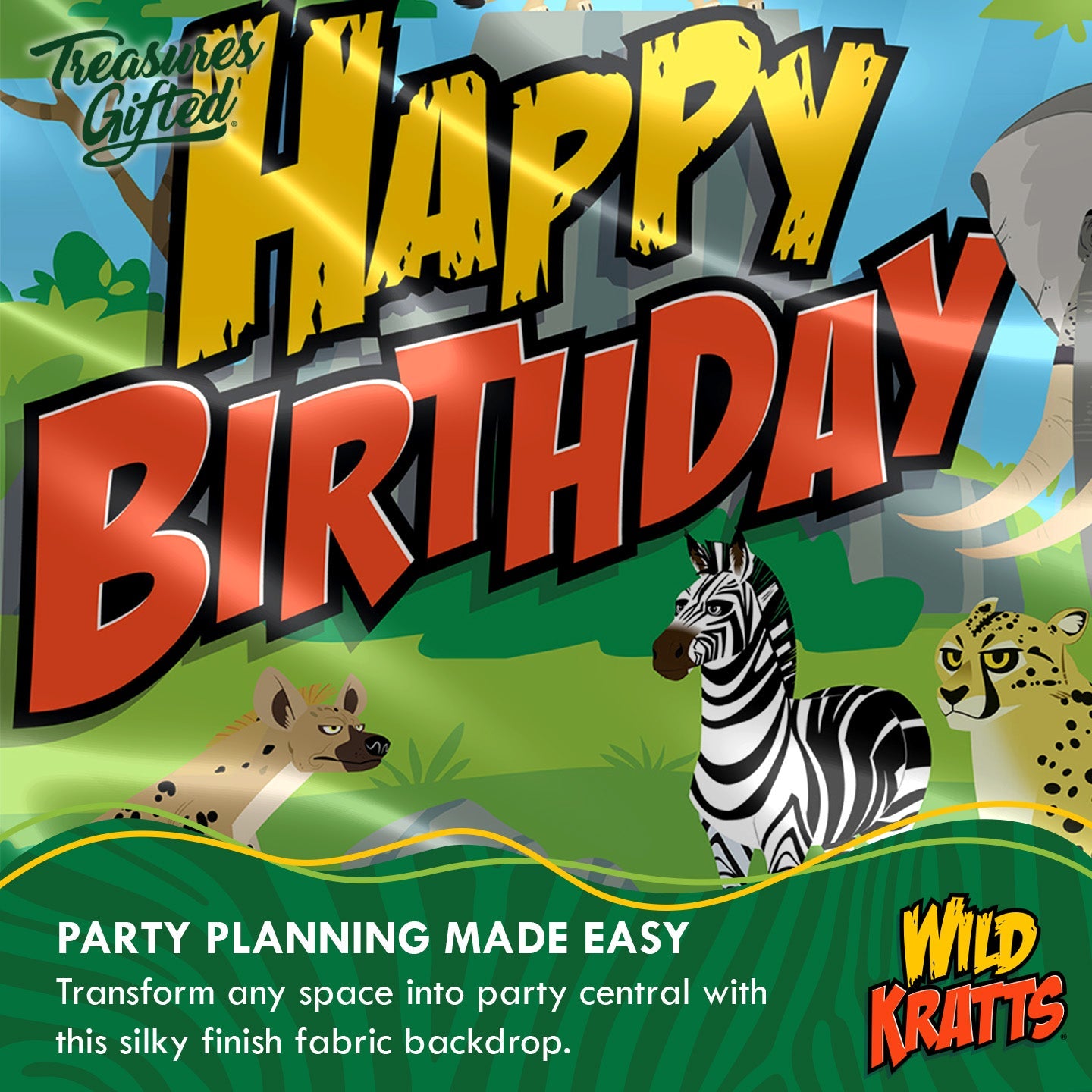 Wild Kratts Backdrop - Wild Kratts Party Supplies