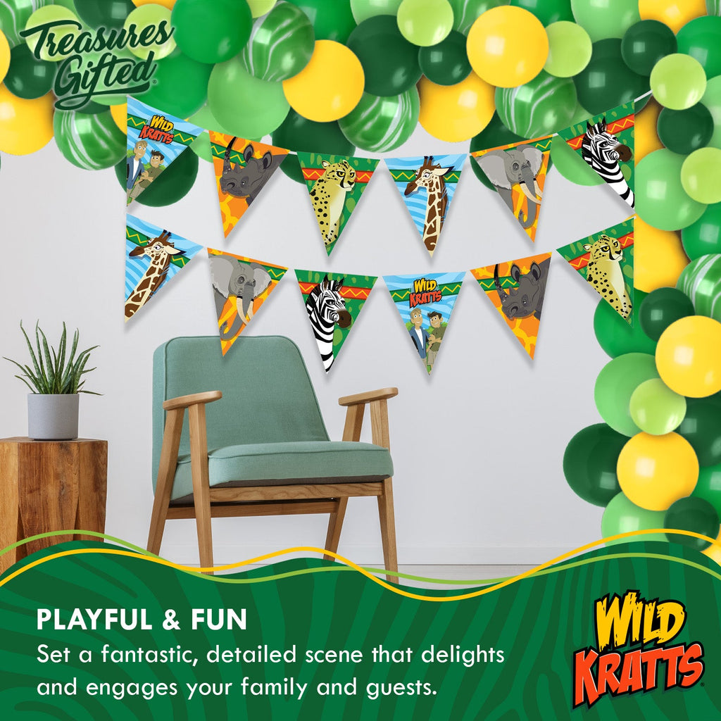 Wild Kratts Birthday Banner Pennant - Wild Kratts Party Supplies