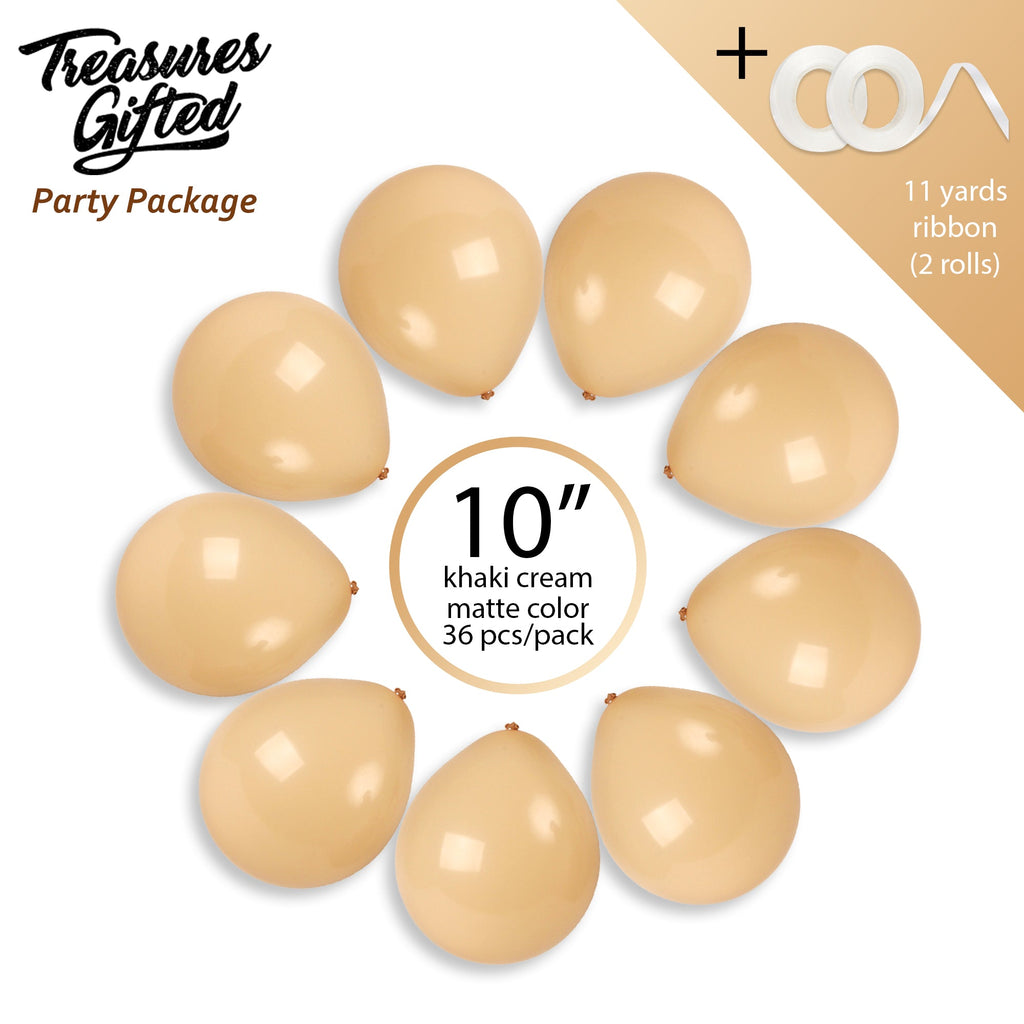 Tan Balloons - 10 Inch Latex Balloons
