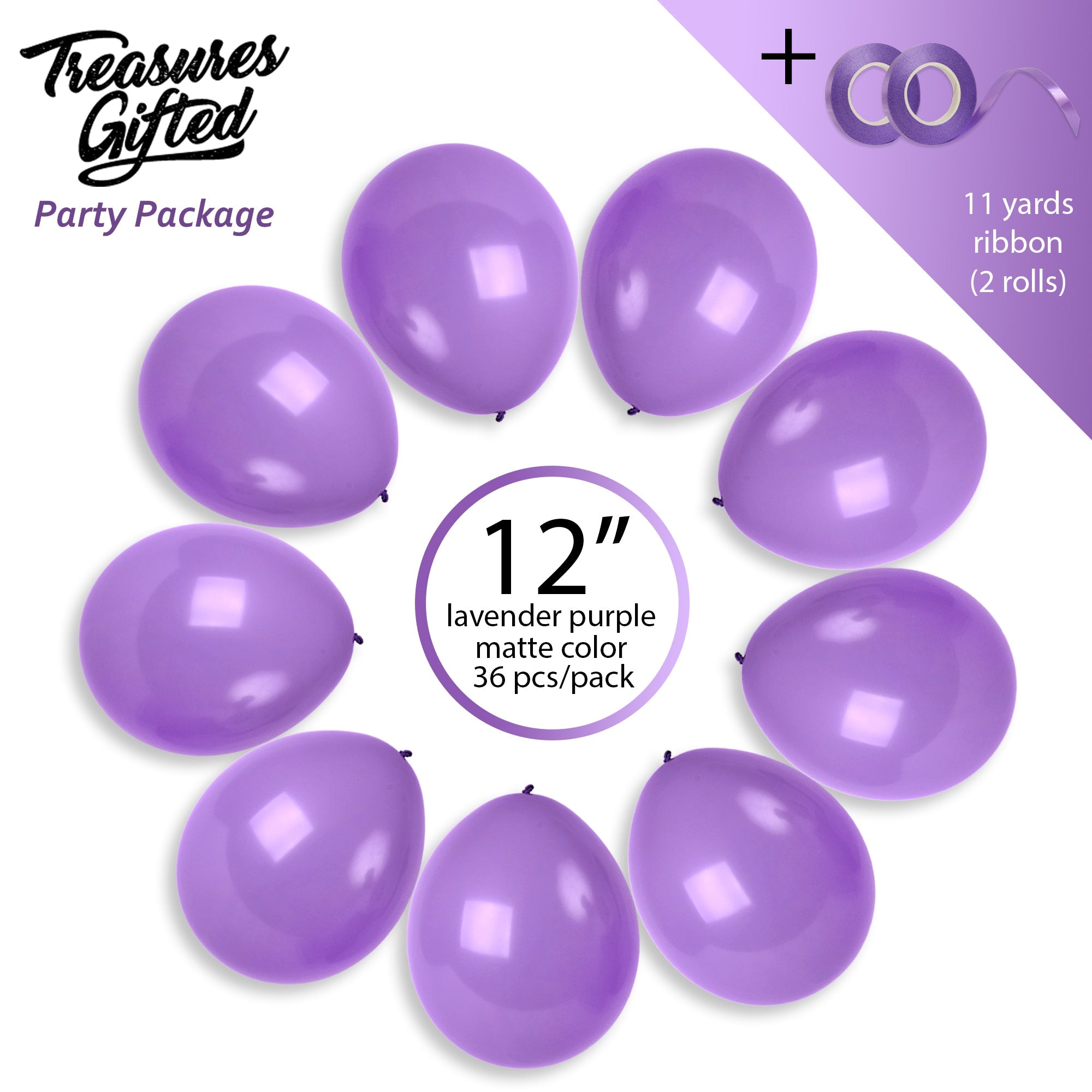 Lavender Balloons - 12 Inch Latex Balloons