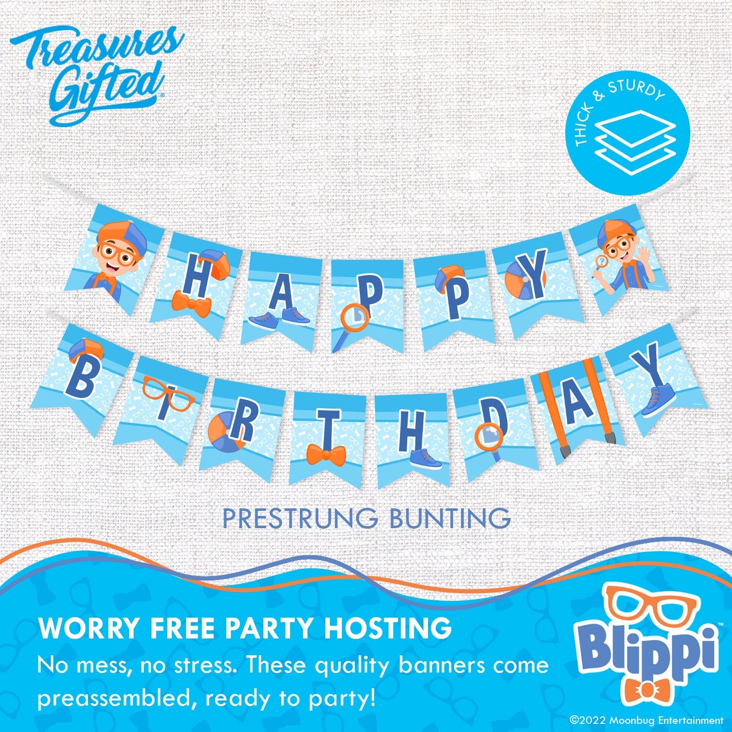 Blippi Birthday Banner - Blippi Party Supplies