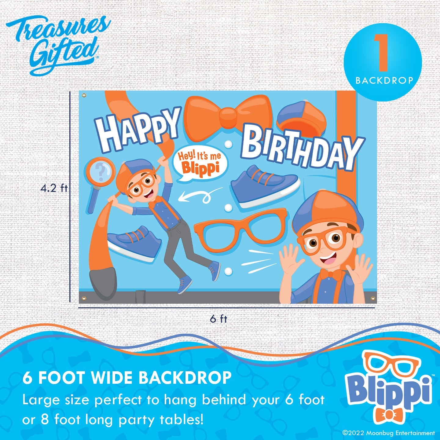 Blippi Backdrop - Blippi Party Supplies