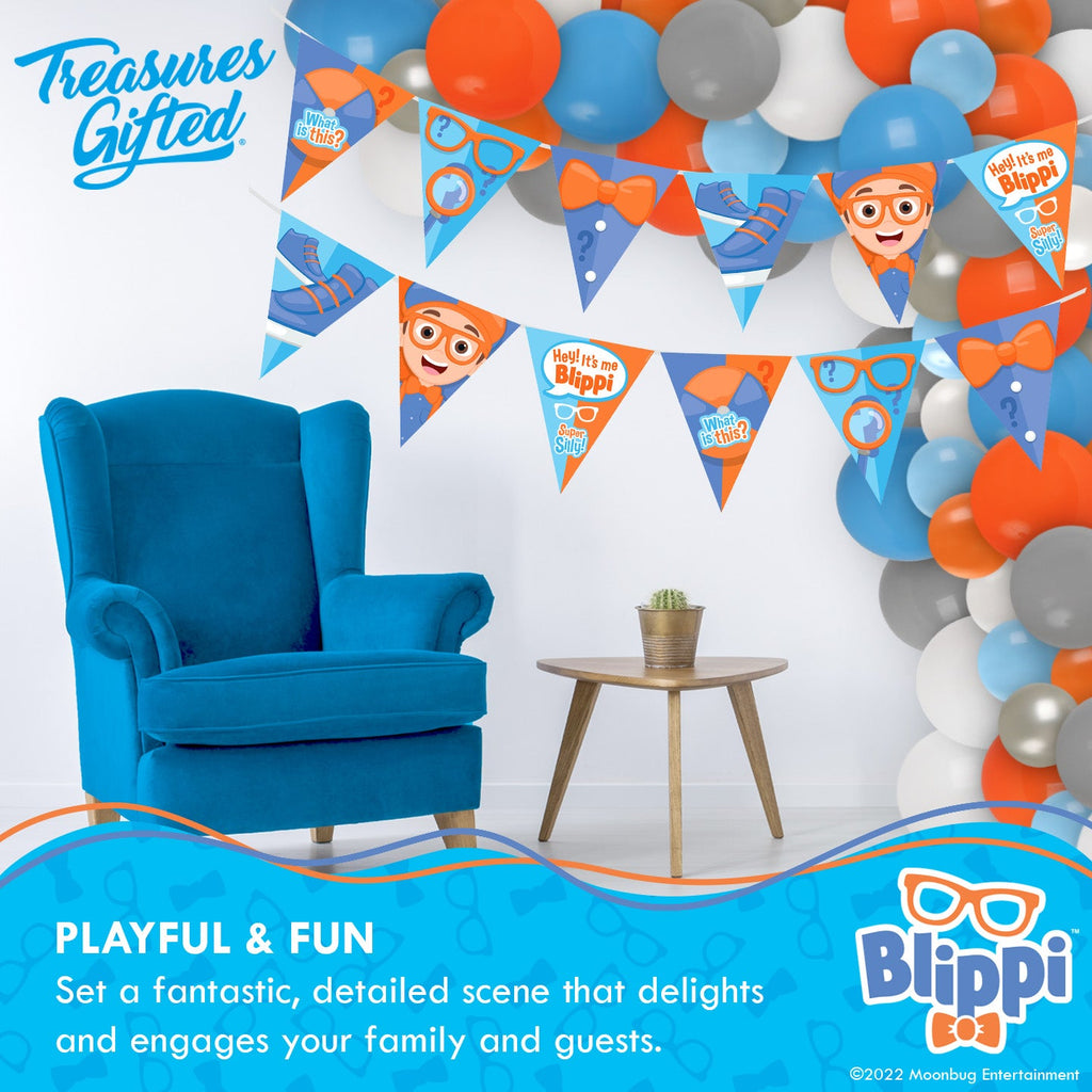 Blippi Birthday Banner Pennant - Blippi Party Supplies