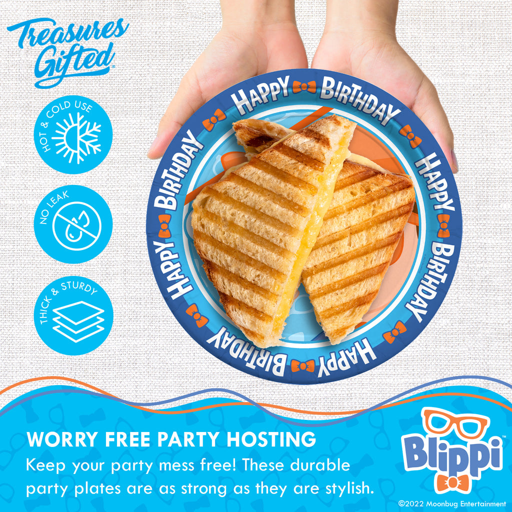 Blippi Plates 9in - Blippi Party Supplies