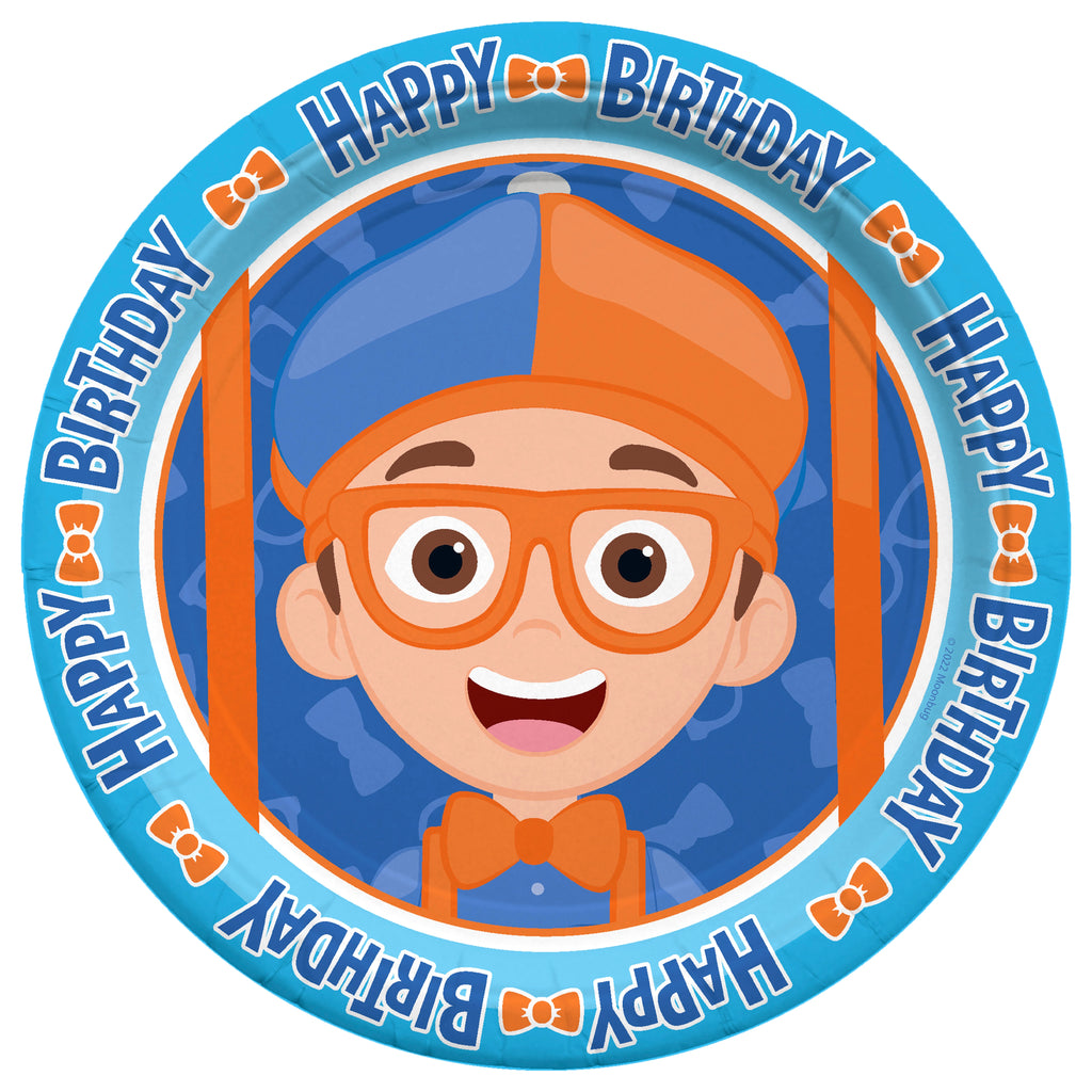 Blippi Plates 7in - Blippi Party Supplies