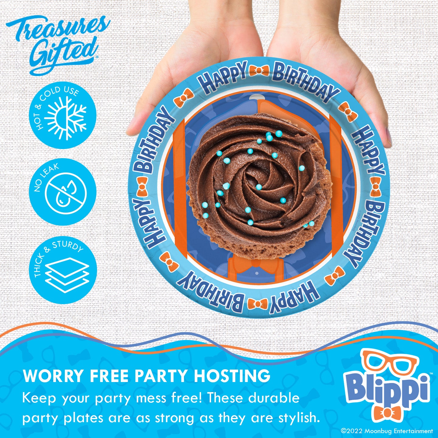 Blippi Plates 7in - Blippi Party Supplies