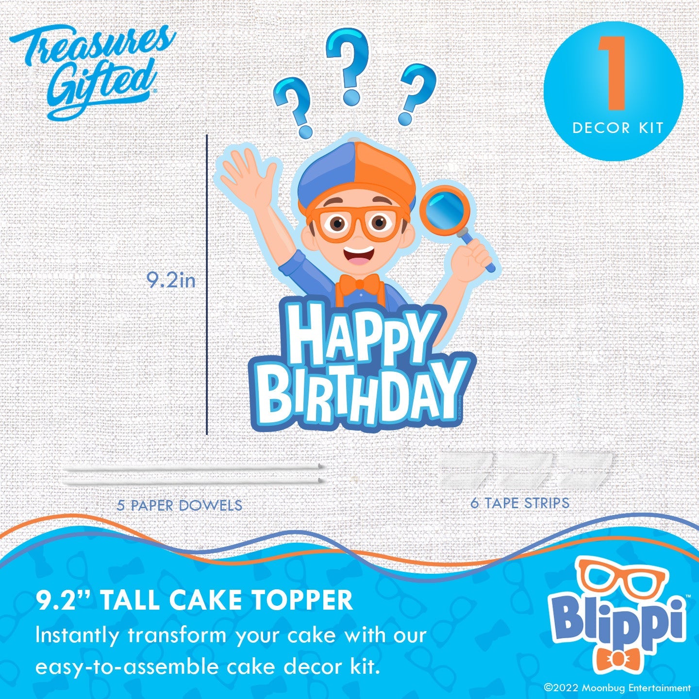 Blippi Cake Topper - Blippi Party Supplies