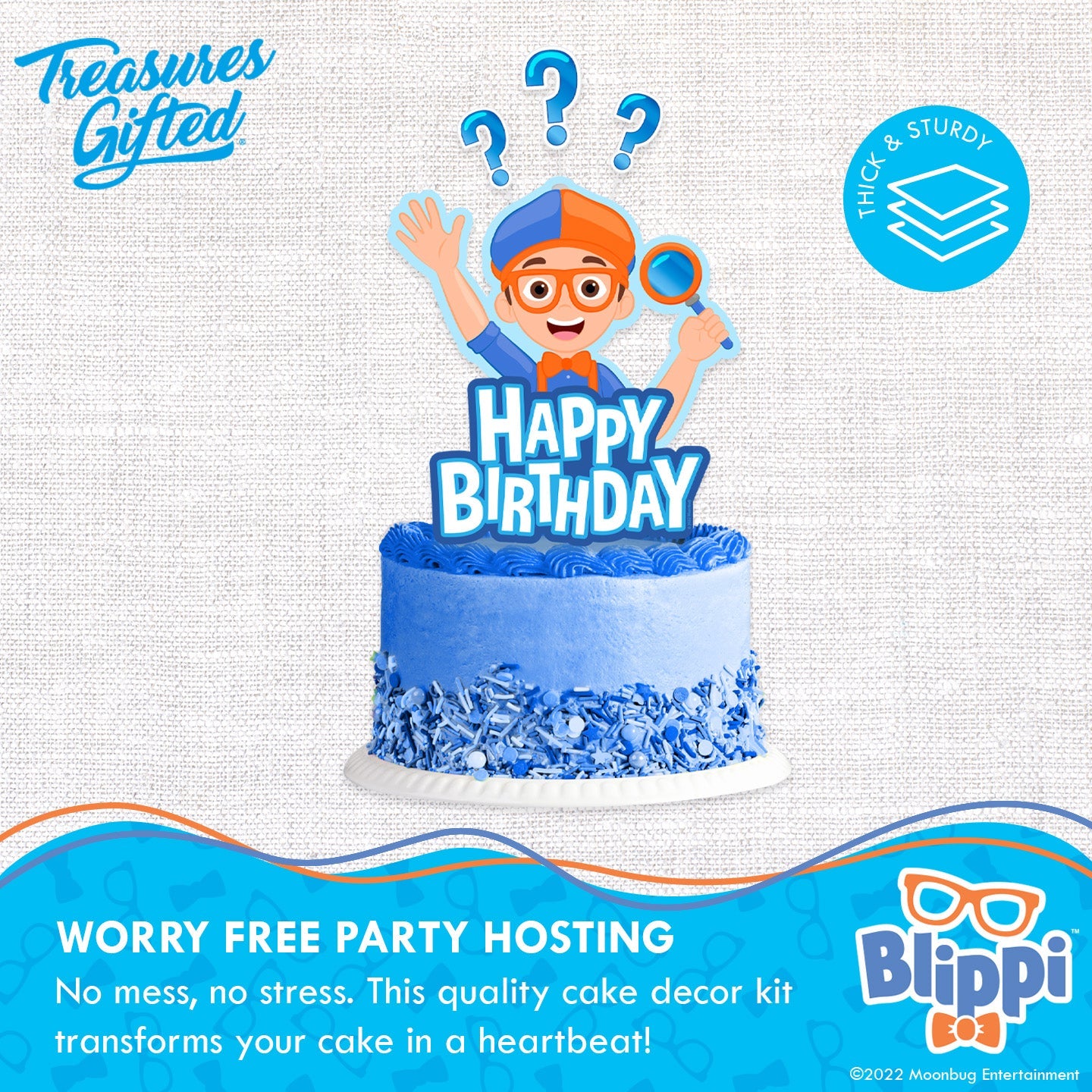Blippi Cake Topper - Blippi Party Supplies